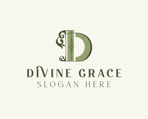 Organic Boutique Letter D logo design