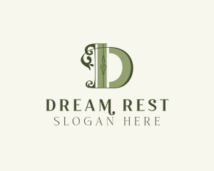 Organic Boutique Letter D logo design