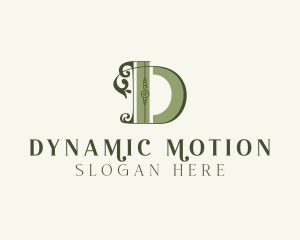 Organic Boutique Letter D logo design