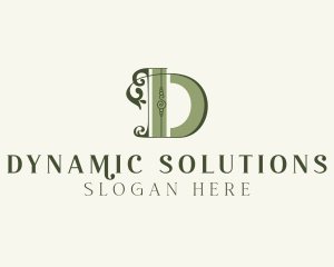 Organic Boutique Letter D logo design