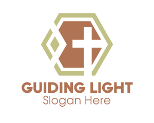 Modern Religion Cross logo design