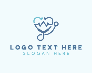 Stethoscope Healthcare Medical logo design