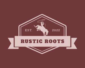 Western Cowboy Banner logo design