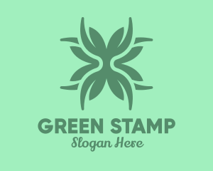 Green Flower Arrangement Decoration logo design