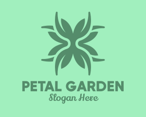 Green Flower Arrangement Decoration logo design