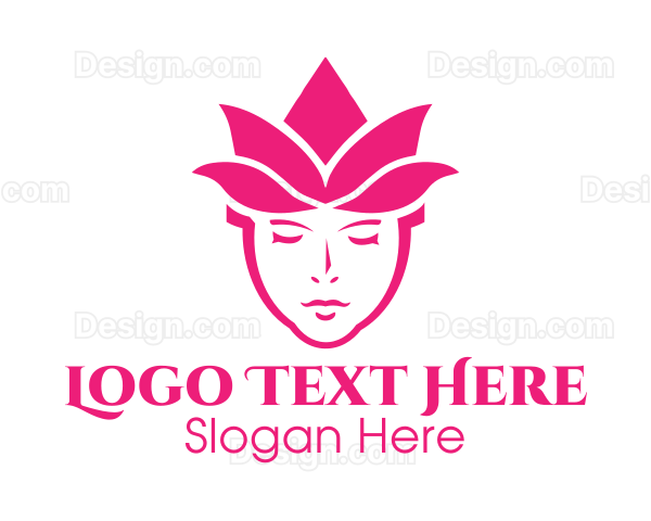 Pink Tulip Woman Logo