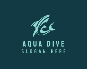 Shark Aquarium Seafood  logo design