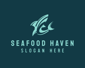 Shark Aquarium Seafood  logo design