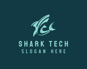 Shark Aquarium Seafood  logo design