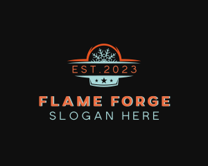 Hvac Fire Ice logo design