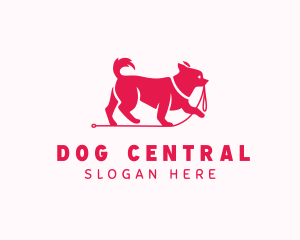 Walking Dog Leash logo design