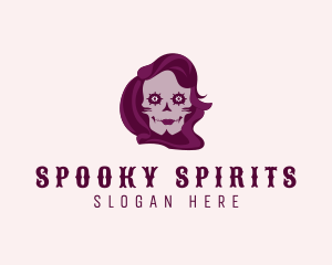 Scary Skull Halloween logo design