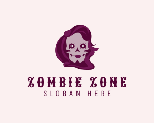 Scary Skull Halloween logo design