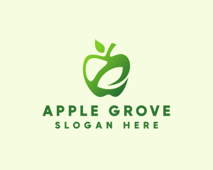 Organic Apple Leaf logo design