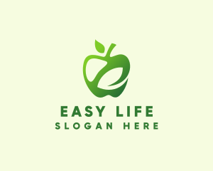 Organic Apple Leaf logo design