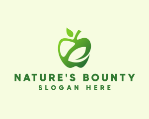 Organic Apple Leaf logo design