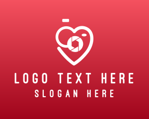 Photograph - Shutter Heart Camera logo design