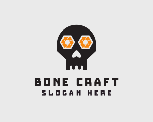 Halloween Shutter Skull logo