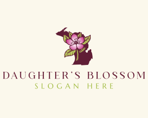 Michigan Apple Blossom logo design