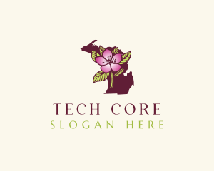 Michigan Apple Blossom logo design