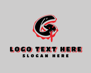 Shot - Splatter Graffiti Letter G logo design