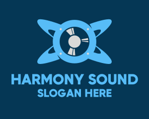 Sound Speaker Orbit logo design