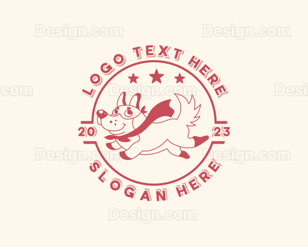 Superhero Dog Pet Logo