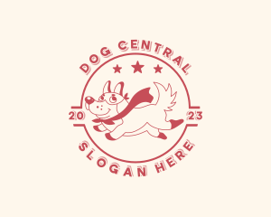 Superhero Dog Pet logo design