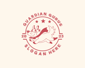 Superhero Dog Pet logo