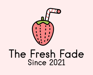 Fresh Strawberry Juice logo design