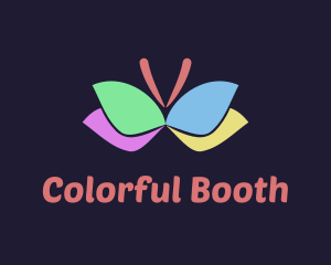 Colorful Butterfly Wings logo design