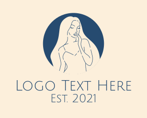 Minimalist Beautiful Woman logo