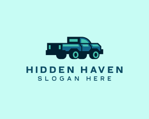 Pickup Truck Delivery Distribution Logo