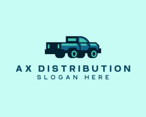 Pickup Truck Delivery Distribution logo design