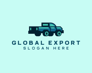 Pickup Truck Delivery Distribution logo design