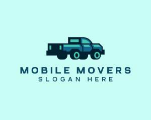 Pickup Truck Delivery Distribution logo design