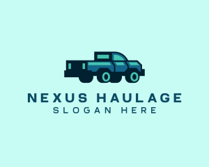 Pickup Truck Delivery Distribution logo design