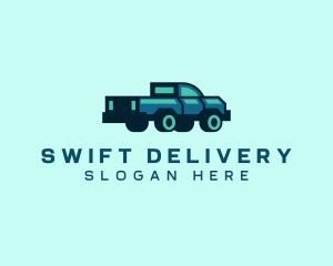 Pickup Truck Delivery Distribution logo design