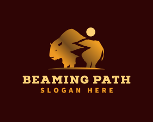 Bison Bull Path logo design