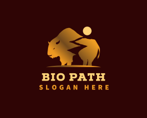 Bison Bull Path logo design