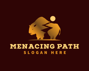 Bison Bull Path logo design