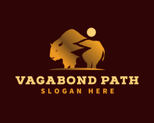 Bison Bull Path logo design