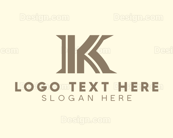 Generic Stripe Business Letter K Logo