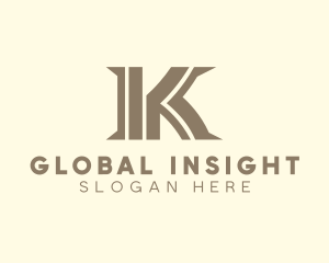 Generic Stripe Business Letter K Logo