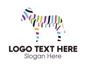 Colorful Zebra Stripes Logo