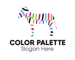 Colorful Zebra Stripes logo design