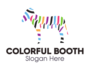 Colorful Zebra Stripes logo design