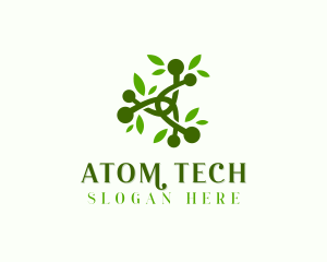 Leaf Atom Science logo design