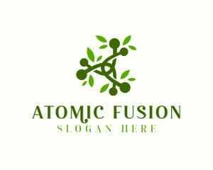 Leaf Atom Science logo design