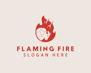 Flaming Hot Bull  logo design